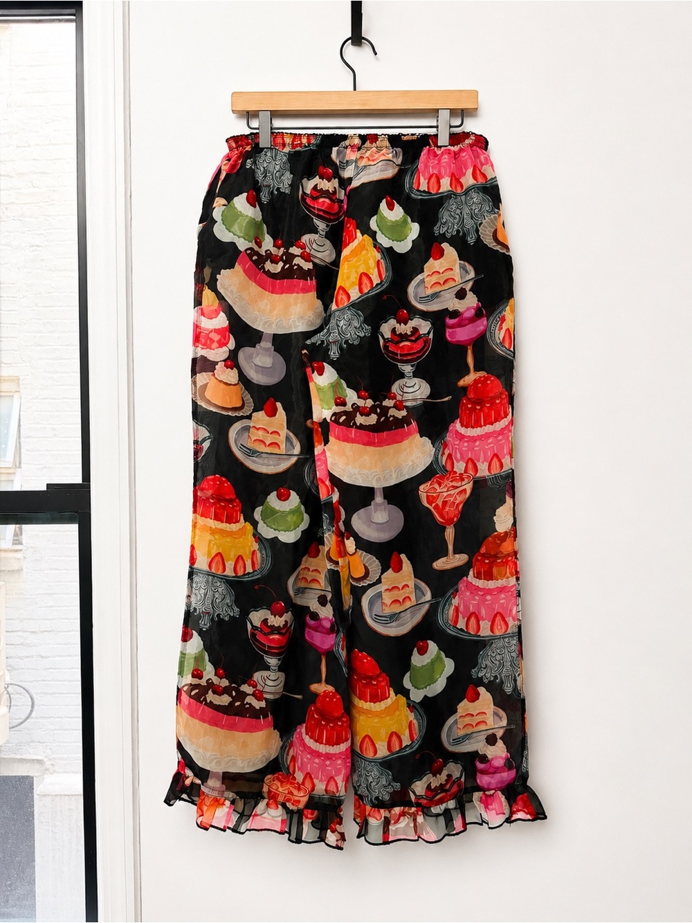 Lisa Says Gah Liora Dessert Ruffle Pants NWOT SIZE MEDIUM - Picture 3 of 6
